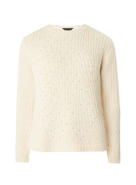 Ivory Silver Beaded Jumper
